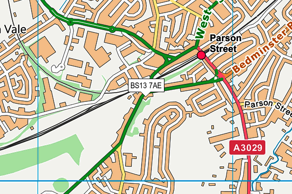 BS13 7AE map - OS VectorMap District (Ordnance Survey) BS13 7AE map - OS VectorMap District (Ordnance Survey)