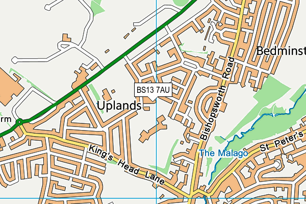 BS13 7AU map - OS VectorMap District (Ordnance Survey) BS13 7AU map - OS VectorMap District (Ordnance Survey)