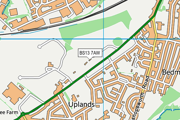 BS13 7AW map - OS VectorMap District (Ordnance Survey) BS13 7AW map - OS VectorMap District (Ordnance Survey)