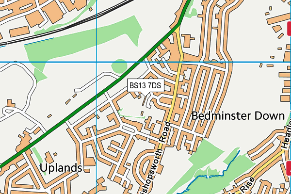 BS13 7DS map - OS VectorMap District (Ordnance Survey) BS13 7DS map - OS VectorMap District (Ordnance Survey)