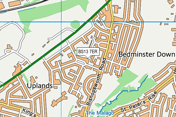 BS13 7ER map - OS VectorMap District (Ordnance Survey) BS13 7ER map - OS VectorMap District (Ordnance Survey)