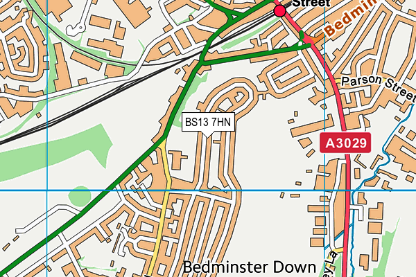 BS13 7HN map - OS VectorMap District (Ordnance Survey) BS13 7HN map - OS VectorMap District (Ordnance Survey)