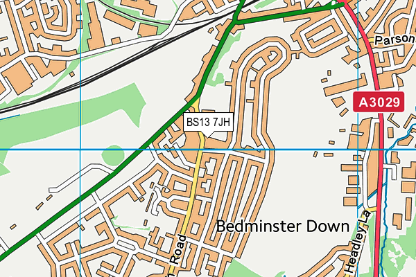 BS13 7JH map - OS VectorMap District (Ordnance Survey) BS13 7JH map - OS VectorMap District (Ordnance Survey)