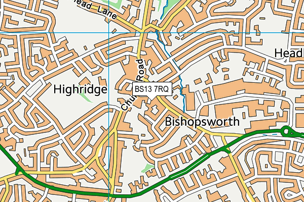 BS13 7RQ map - OS VectorMap District (Ordnance Survey) BS13 7RQ map - OS VectorMap District (Ordnance Survey)