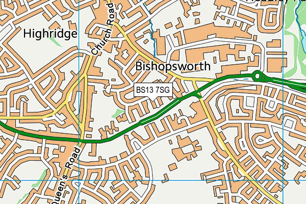BS13 7SG map - OS VectorMap District (Ordnance Survey) BS13 7SG map - OS VectorMap District (Ordnance Survey)