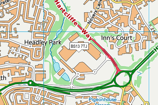 BS13 7TJ map - OS VectorMap District (Ordnance Survey) BS13 7TJ map - OS VectorMap District (Ordnance Survey)
