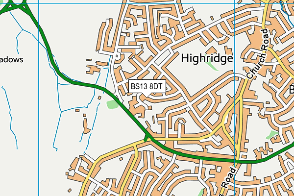 BS13 8DT map - OS VectorMap District (Ordnance Survey) BS13 8DT map - OS VectorMap District (Ordnance Survey)