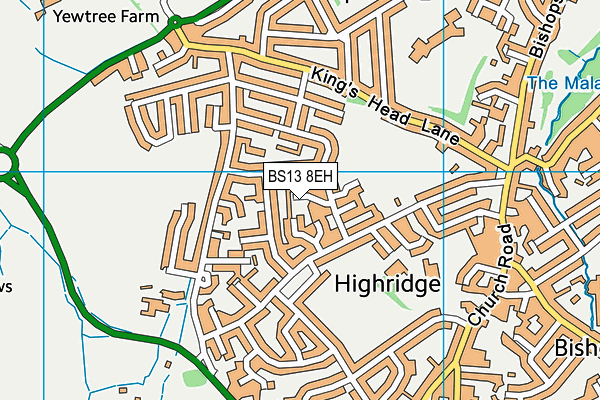 BS13 8EH map - OS VectorMap District (Ordnance Survey) BS13 8EH map - OS VectorMap District (Ordnance Survey)