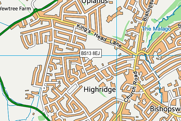 BS13 8EJ map - OS VectorMap District (Ordnance Survey) BS13 8EJ map - OS VectorMap District (Ordnance Survey)