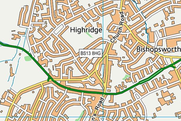 BS13 8HG map - OS VectorMap District (Ordnance Survey) BS13 8HG map - OS VectorMap District (Ordnance Survey)