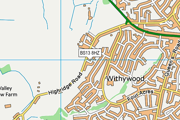 BS13 8HZ map - OS VectorMap District (Ordnance Survey) BS13 8HZ map - OS VectorMap District (Ordnance Survey)