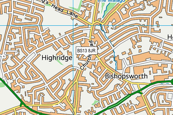 BS13 8JR map - OS VectorMap District (Ordnance Survey) BS13 8JR map - OS VectorMap District (Ordnance Survey)