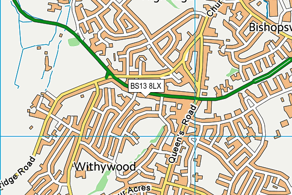 BS13 8LX map - OS VectorMap District (Ordnance Survey) BS13 8LX map - OS VectorMap District (Ordnance Survey)