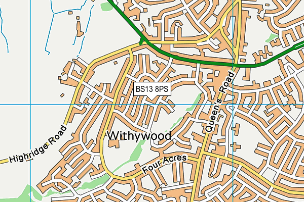 BS13 8PS map - OS VectorMap District (Ordnance Survey) BS13 8PS map - OS VectorMap District (Ordnance Survey)
