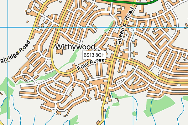 BS13 8QH map - OS VectorMap District (Ordnance Survey) BS13 8QH map - OS VectorMap District (Ordnance Survey)
