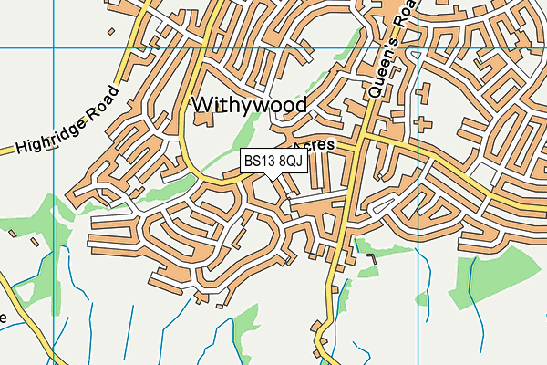BS13 8QJ map - OS VectorMap District (Ordnance Survey) BS13 8QJ map - OS VectorMap District (Ordnance Survey)