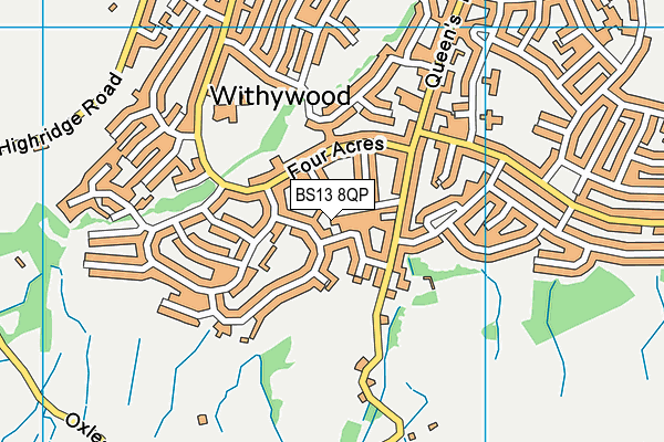 BS13 8QP map - OS VectorMap District (Ordnance Survey) BS13 8QP map - OS VectorMap District (Ordnance Survey)