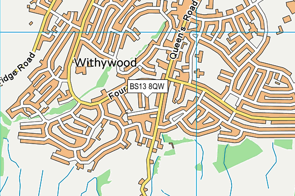 BS13 8QW map - OS VectorMap District (Ordnance Survey) BS13 8QW map - OS VectorMap District (Ordnance Survey)