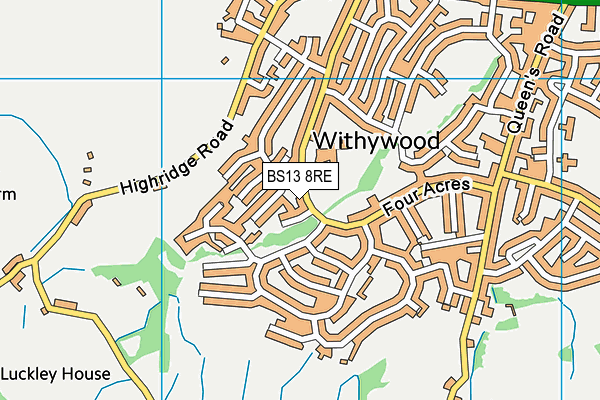 BS13 8RE map - OS VectorMap District (Ordnance Survey) BS13 8RE map - OS VectorMap District (Ordnance Survey)