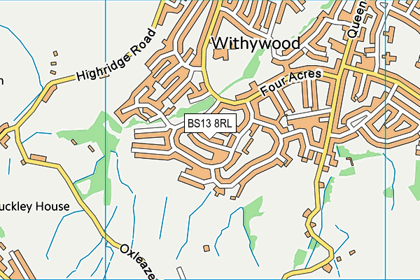 BS13 8RL map - OS VectorMap District (Ordnance Survey) BS13 8RL map - OS VectorMap District (Ordnance Survey)