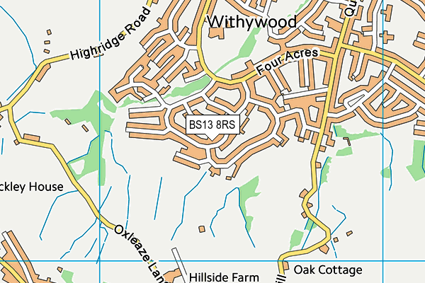 BS13 8RS map - OS VectorMap District (Ordnance Survey) BS13 8RS map - OS VectorMap District (Ordnance Survey)