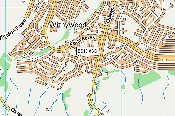 BS13 8SG map - OS VectorMap District (Ordnance Survey) BS13 8SG map - OS VectorMap District (Ordnance Survey)