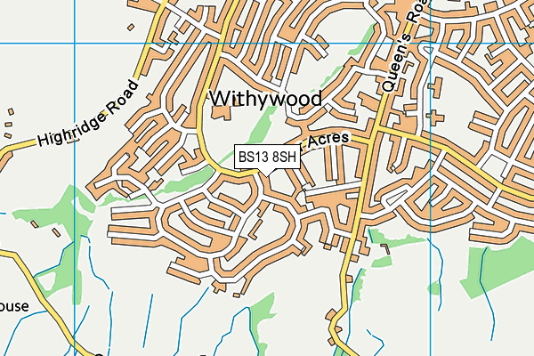 BS13 8SH map - OS VectorMap District (Ordnance Survey) BS13 8SH map - OS VectorMap District (Ordnance Survey)