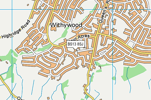 BS13 8SJ map - OS VectorMap District (Ordnance Survey) BS13 8SJ map - OS VectorMap District (Ordnance Survey)