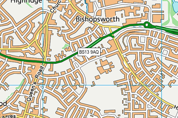 BS13 9AQ map - OS VectorMap District (Ordnance Survey)