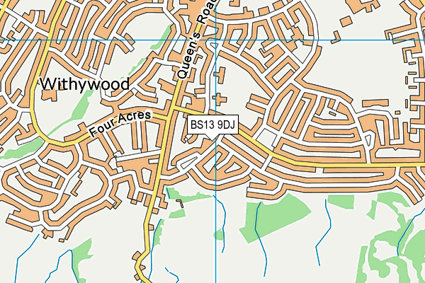 BS13 9DJ map - OS VectorMap District (Ordnance Survey) BS13 9DJ map - OS VectorMap District (Ordnance Survey)
