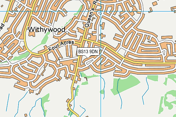 BS13 9DN map - OS VectorMap District (Ordnance Survey) BS13 9DN map - OS VectorMap District (Ordnance Survey)