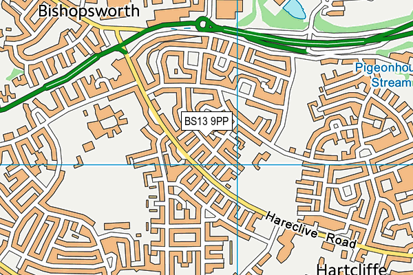 BS13 9PP map - OS VectorMap District (Ordnance Survey)