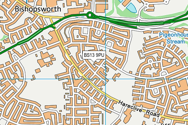 BS13 9PU map - OS VectorMap District (Ordnance Survey) BS13 9PU map - OS VectorMap District (Ordnance Survey)