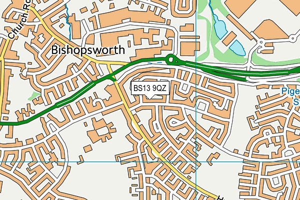 BS13 9QZ map - OS VectorMap District (Ordnance Survey) BS13 9QZ map - OS VectorMap District (Ordnance Survey)