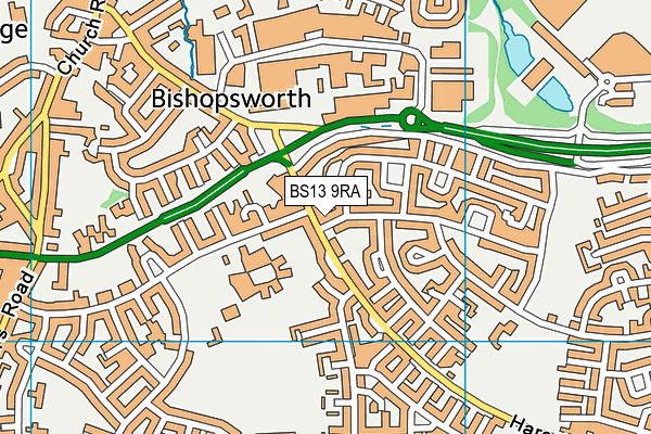 BS13 9RA map - OS VectorMap District (Ordnance Survey) BS13 9RA map - OS VectorMap District (Ordnance Survey)