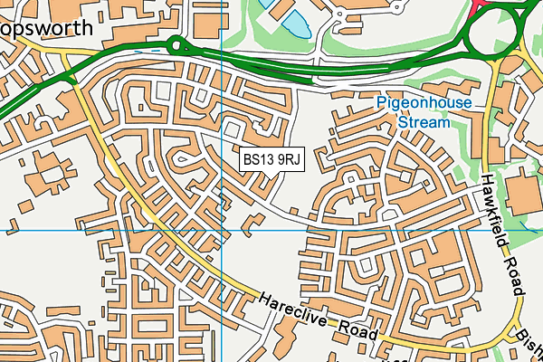 BS13 9RJ map - OS VectorMap District (Ordnance Survey) BS13 9RJ map - OS VectorMap District (Ordnance Survey)