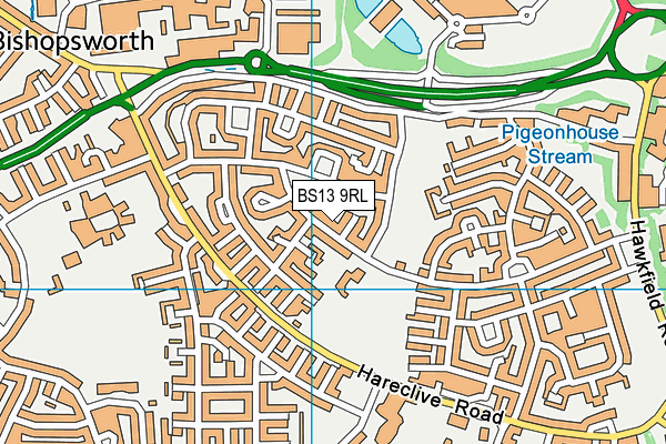 BS13 9RL map - OS VectorMap District (Ordnance Survey) BS13 9RL map - OS VectorMap District (Ordnance Survey)