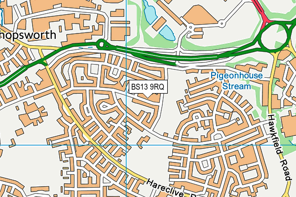 BS13 9RQ map - OS VectorMap District (Ordnance Survey) BS13 9RQ map - OS VectorMap District (Ordnance Survey)