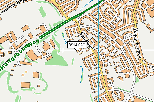 BS14 0AQ map - OS VectorMap District (Ordnance Survey) BS14 0AQ map - OS VectorMap District (Ordnance Survey)