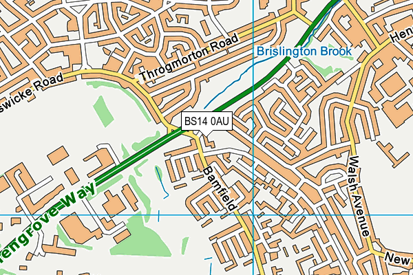 BS14 0AU map - OS VectorMap District (Ordnance Survey) BS14 0AU map - OS VectorMap District (Ordnance Survey)