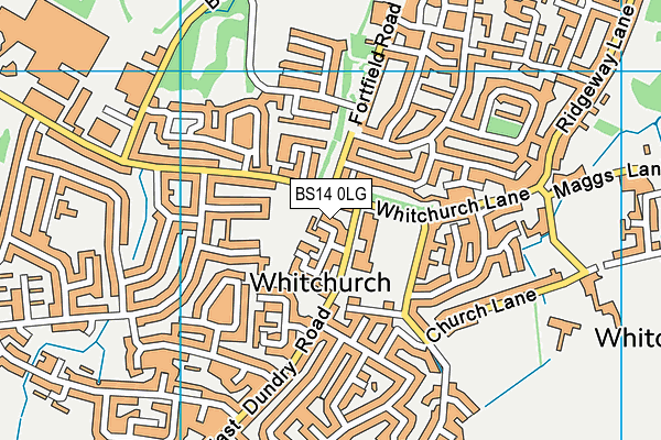 BS14 0LG map - OS VectorMap District (Ordnance Survey) BS14 0LG map - OS VectorMap District (Ordnance Survey)