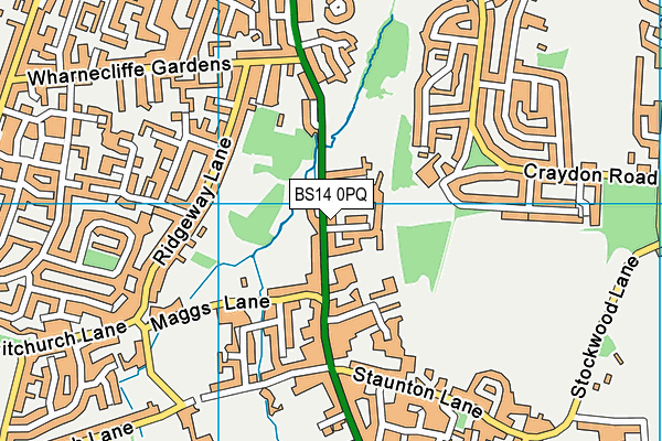 BS14 0PQ map - OS VectorMap District (Ordnance Survey) BS14 0PQ map - OS VectorMap District (Ordnance Survey)