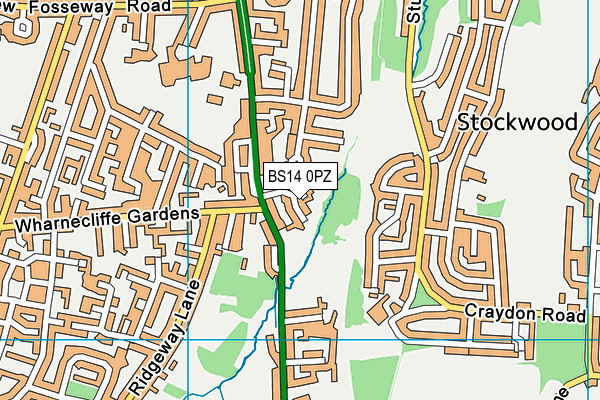 BS14 0PZ map - OS VectorMap District (Ordnance Survey) BS14 0PZ map - OS VectorMap District (Ordnance Survey)