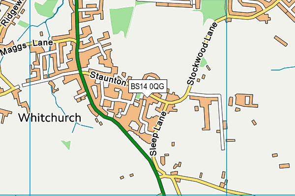 BS14 0QG map - OS VectorMap District (Ordnance Survey) BS14 0QG map - OS VectorMap District (Ordnance Survey)