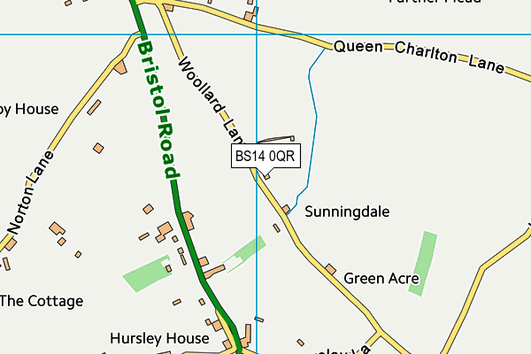 BS14 0QR map - OS VectorMap District (Ordnance Survey)