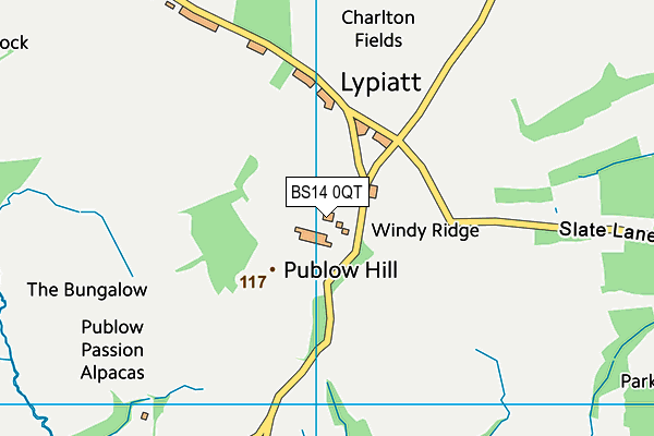 BS14 0QT map - OS VectorMap District (Ordnance Survey) BS14 0QT map - OS VectorMap District (Ordnance Survey)