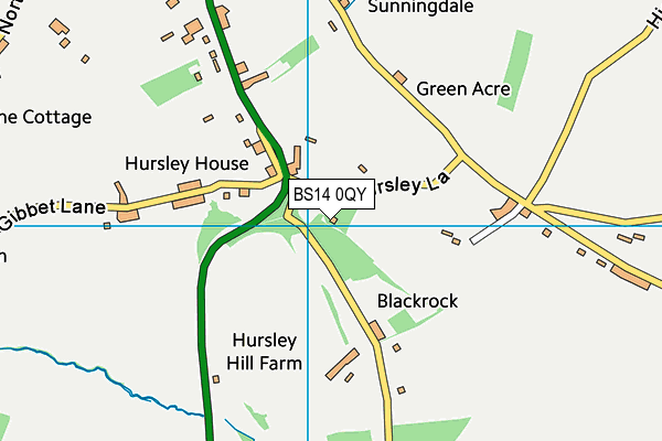 BS14 0QY map - OS VectorMap District (Ordnance Survey) BS14 0QY map - OS VectorMap District (Ordnance Survey)