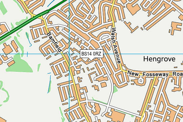 BS14 0RZ map - OS VectorMap District (Ordnance Survey) BS14 0RZ map - OS VectorMap District (Ordnance Survey)