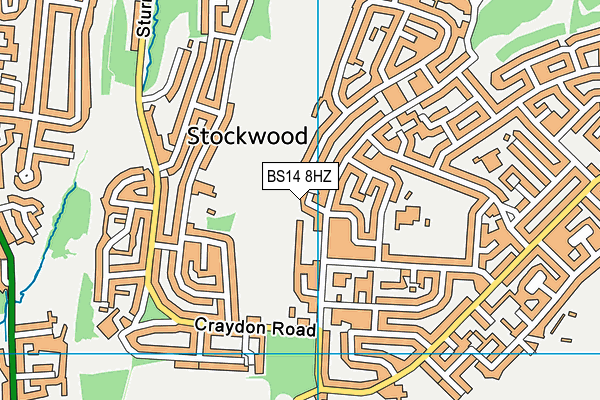 BS14 8HZ map - OS VectorMap District (Ordnance Survey) BS14 8HZ map - OS VectorMap District (Ordnance Survey)