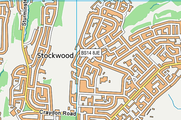 BS14 8JE map - OS VectorMap District (Ordnance Survey)